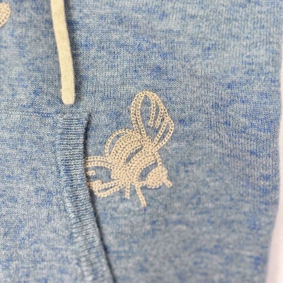 Johnny Was Sovanna Baja 100% Cashmere Embroidered Hoodie Blue Large Boho - Picture 11 of 16